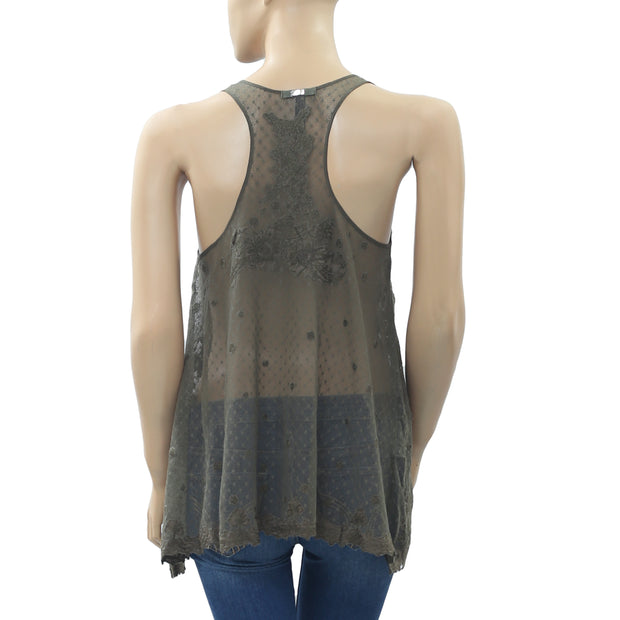 High Use Embroidered Tunic Tank Top S