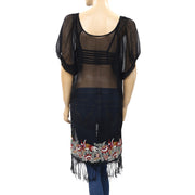 Ecote Urban Outfitters Embroidered Maxi Top L
