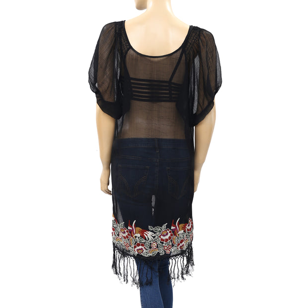 Ecote Urban Outfitters Embroidered Maxi Top L