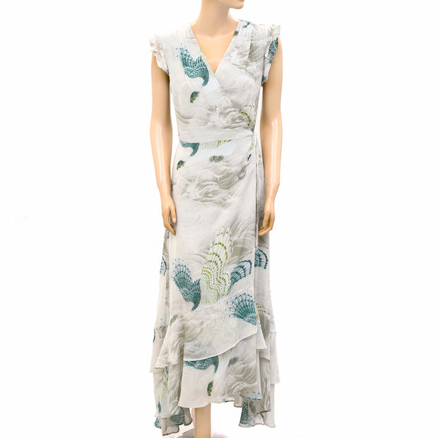 All Saints Dela Ngaru Midi Dress S 4
