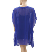 Free People Dot Embroidered Tunic Mini Dress XS