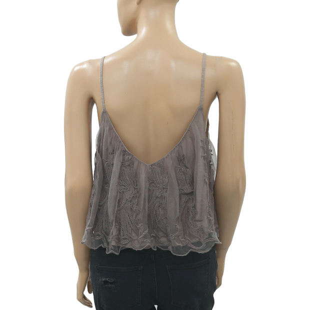 Kimchi Blue Urban Outfitters Scalloped-Edge Cami Cropped Top