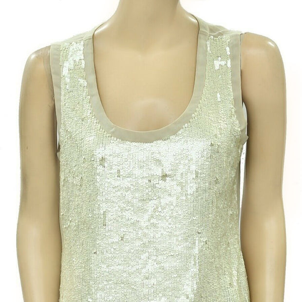Moulinette Soeurs Anthropologie 亮片衬衫背心 M 码