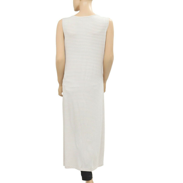 April Cornell Striped Printed Coverup Maxi Top O/S