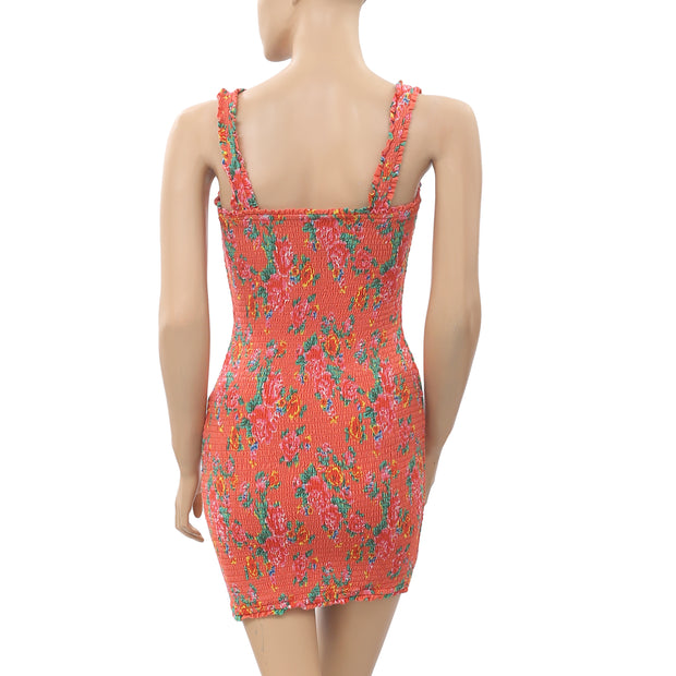 RHODE RESORT Jasmine Floral-Print Mini Dress XS