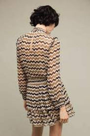 HD In Paris Anthropologie Sierade Zigzag Mini Dress XS