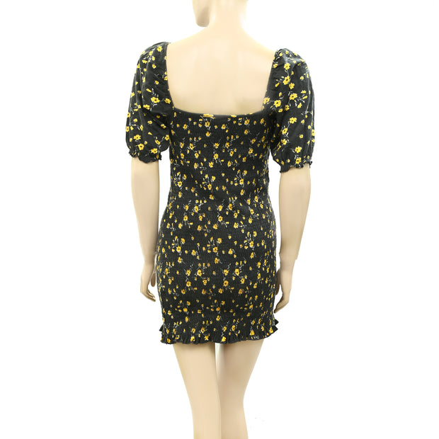Urban Outfitters UO Ditsy Floral Smocked Mini Dress S