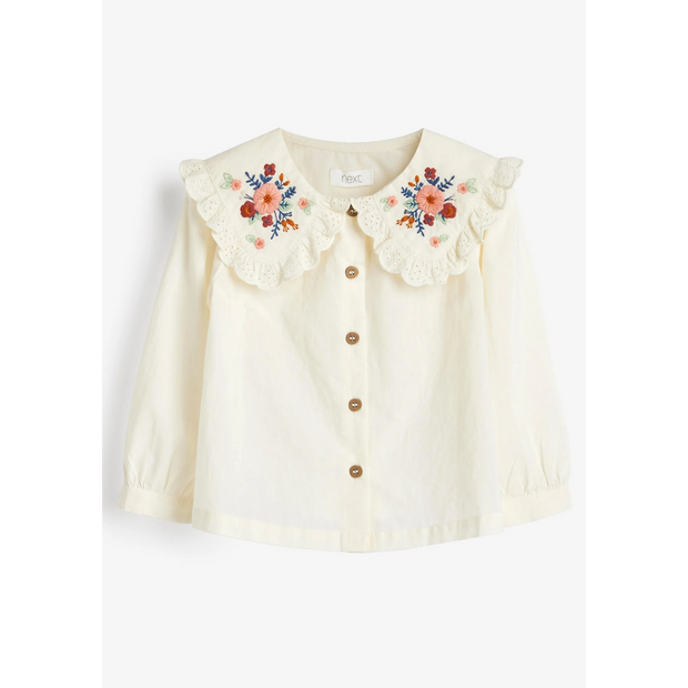 Next Baby Kids Girls Embroidered Buttondown Top 6-Month