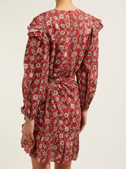 Etoile Isabel Marant Telicia Floral-Printed Linen Mini Dress M