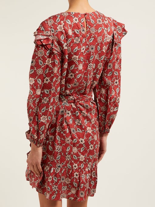 Etoile Isabel Marant Telicia Floral-Printed Linen Mini Dress M