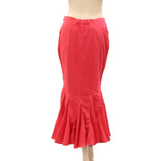 RHODE RESORT Sienna Fishtail Cotton Midi Skirt M