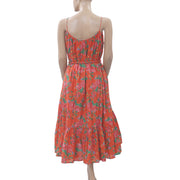 Rhode Resort Lea Floral Cotton Midi Dress