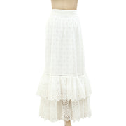Ulla Johnson Eyelet Embroidered Maxi Long Skirt