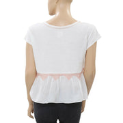 Lilka Anthropologie Embroidered Crop Blouse Top S