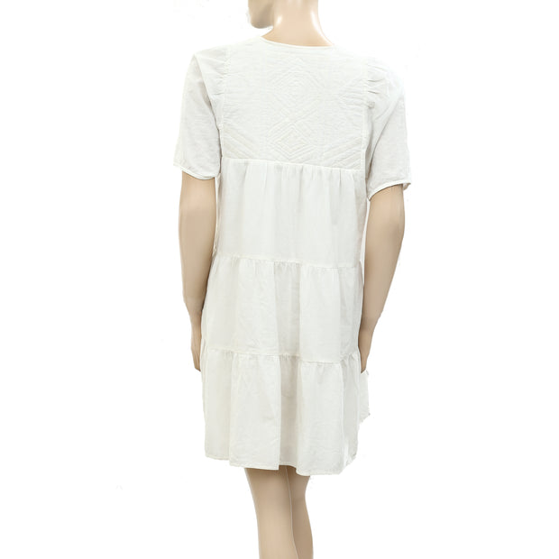 Ba&sh Embroidered Tunic Mini Dress XS-1