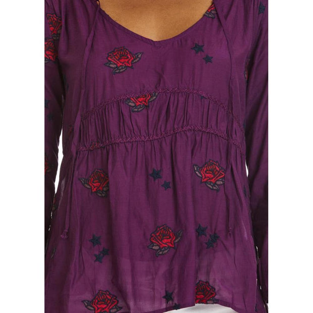 Odd Molly Anthropologie Refrain Rose Floral Blouse Top