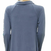 Soft Surroundings Amelia Floral Embroidered Turtle Top S