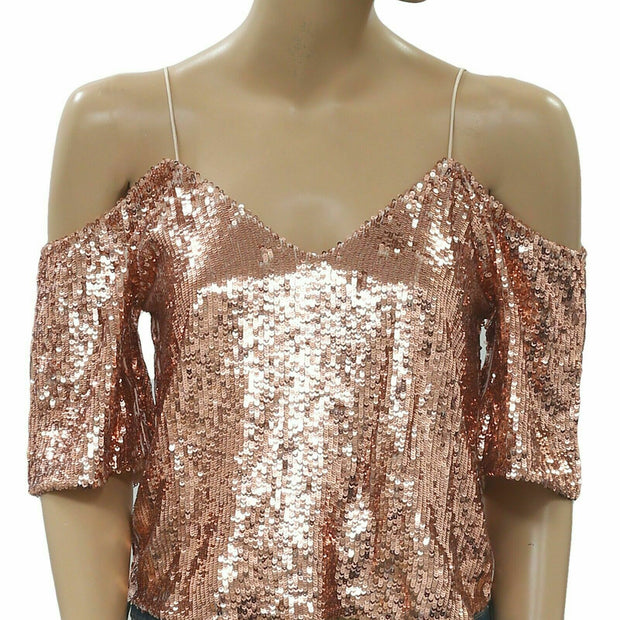 Alice + Olivia Agatha Cold Shoulder Blouse Top