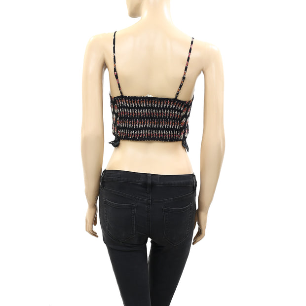 Free People FP One Printed Battenburg Bralette Crop Top
