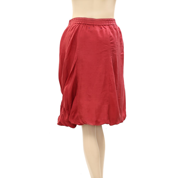 EP By Easton Pearson Shirred Solid Mini Skirt S