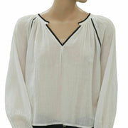 Urban Outfitters UO Wild Horses Ivory Blouse Top