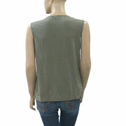Chico's Beaded Shimmer Embroidered Tank Blouse Top S