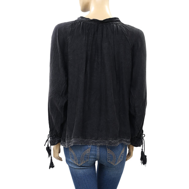 Zadig &amp; Voltaire Theresa 黑色衬衫上衣 S