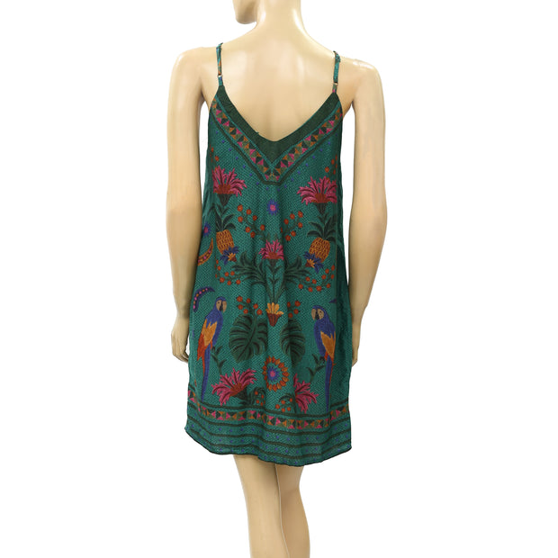 Farm Rio Anthropologie Tropical Tapestry Scarf Printed Mini Dress