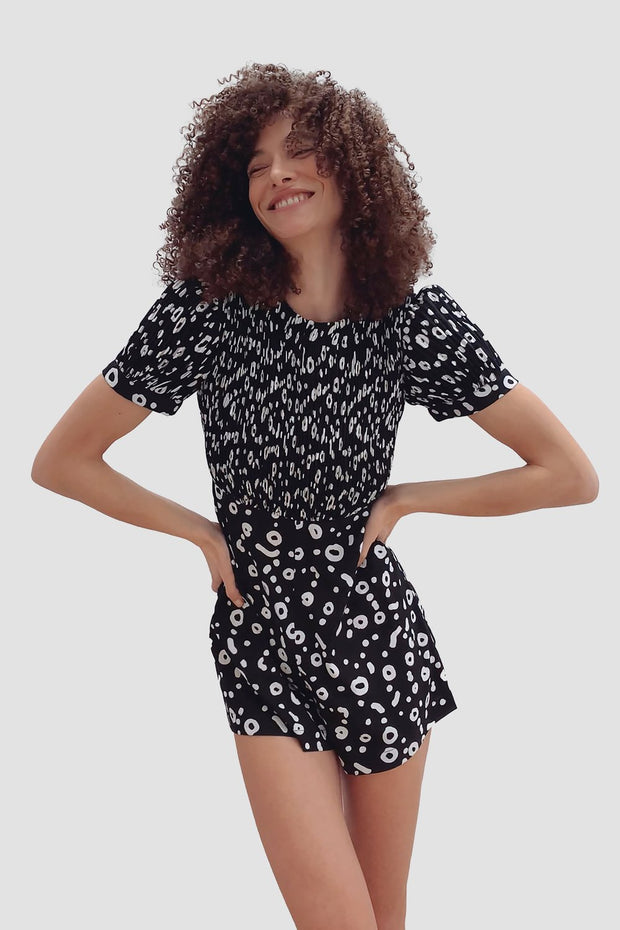 French Connection Doe Crepe Playsuit Romper Dress S