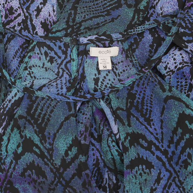 Ecote Urban Outfitters Printed Spliced Blouse Top