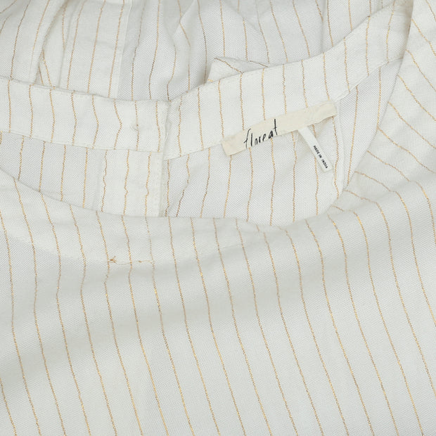 Floreat Anthropologie Shimmer Striped Blouse Top S