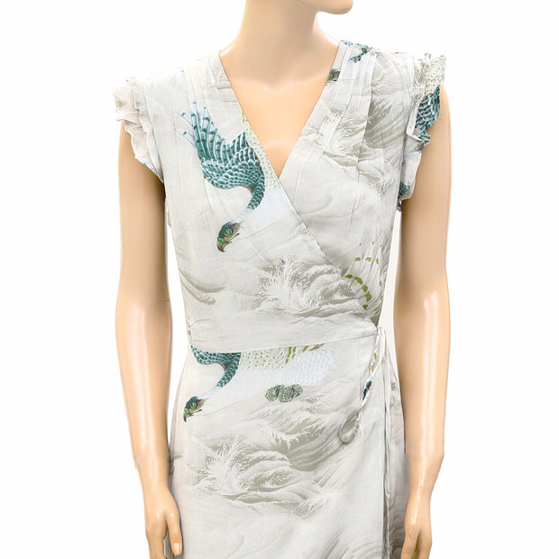 All Saints Dela Ngaru Midi Dress S 4