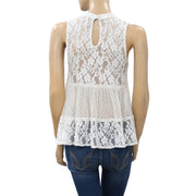 Free People Ladybird Lace High Neck Tank Top S