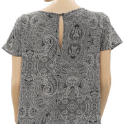 Ecote Urban Outfitters 花卉佩斯利印花衬衫上衣 S
