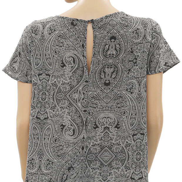 Ecote Urban Outfitters 花卉佩斯利印花衬衫上衣 S
