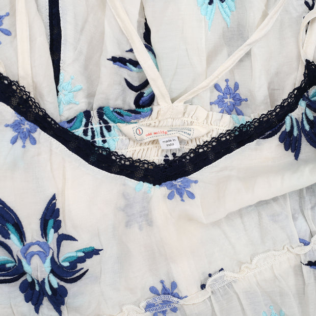 Odd Molly Anthropologie Floral Embroidered Dress  S1