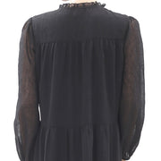 Concept Clothing Metallic Ruffle Tunic Mini Dress L
