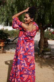 Farm Rio Anthropologie Amore Off The Shoulder Maxi Dress XS