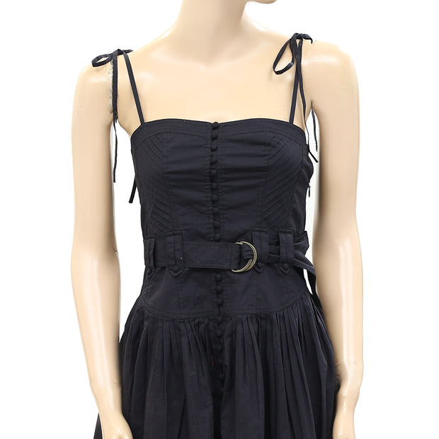 Ulla Johnson Black Belted Mini Dress XS 0