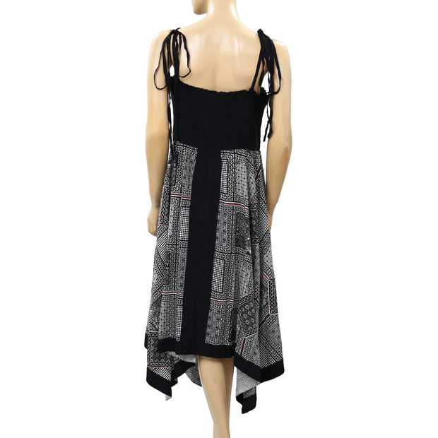 Ellos Block Printed Slip Midi Dress 1X PS
