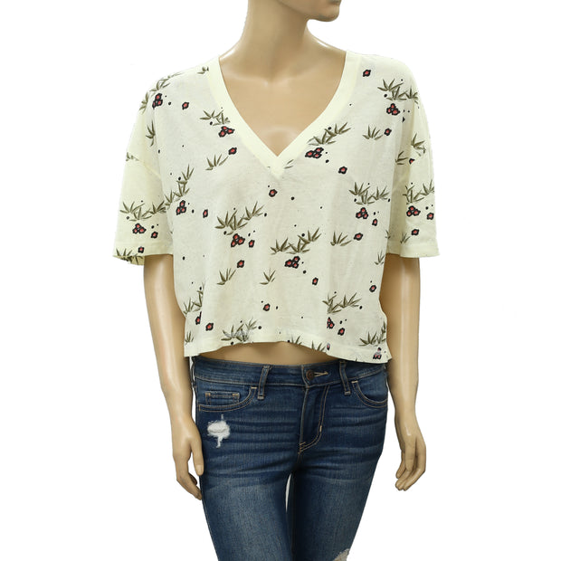 Urban Outfitters Floral Printed Blouse Crop Top M