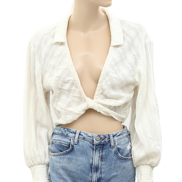 Free People Endless Summer Twist Cropped Top S