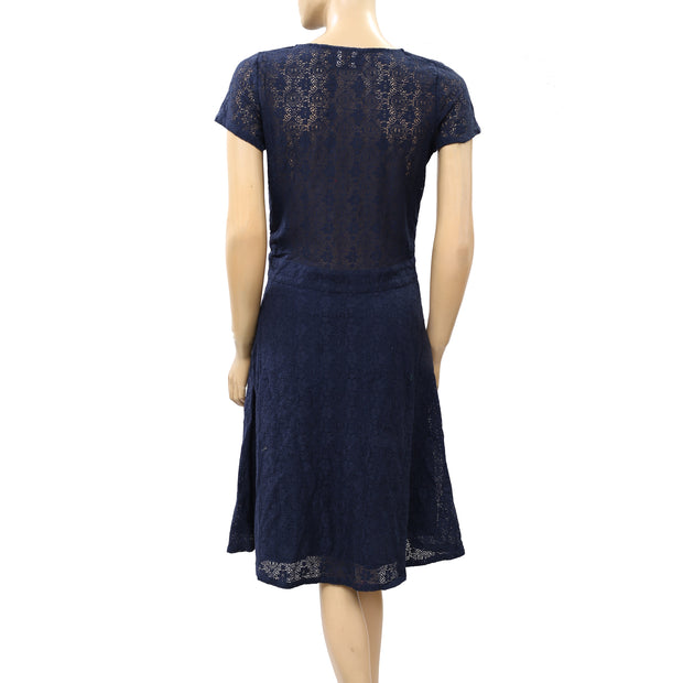 Jolie Jolie Petits Jours Navy Floral Lace Dress XS
