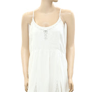 Hollister Shimmer Metallic Embroidered Slip Mini Dress