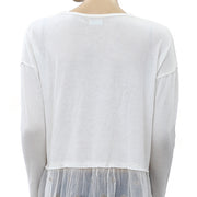 Kimchi Blue Urban Outfitters Floral Embroidered Tunic Top M