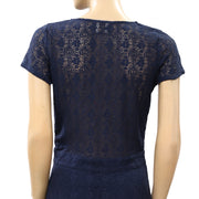 Jolie Jolie Petits Jours Navy Floral Lace Dress XS