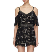 Alice + Olivia Dixa Guipure Lace Romper Dress