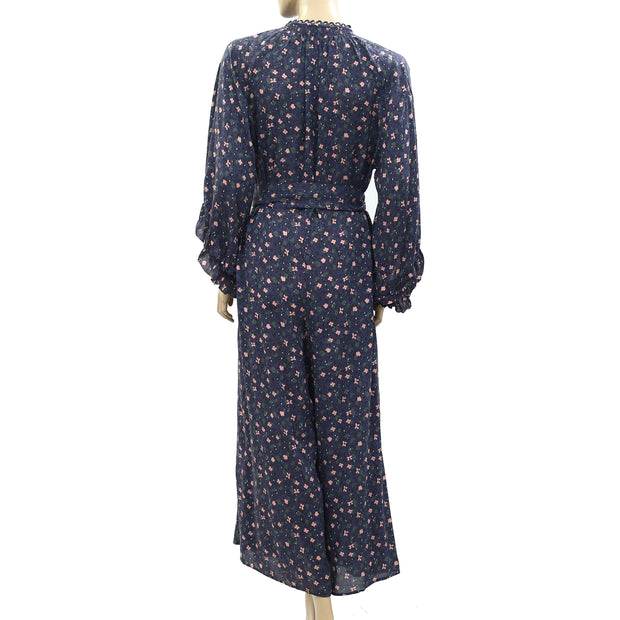 APIECE APART Isla Wide-Leg Printed Jumpsuit Dress S 6