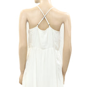 Hollister Shimmer Metallic Embroidered Slip Mini Dress
