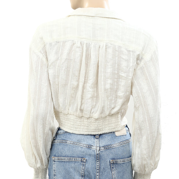 Free People Endless Summer Twist Cropped Top S